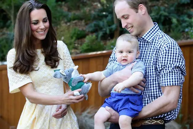 The royals and their first baby, Prince George.